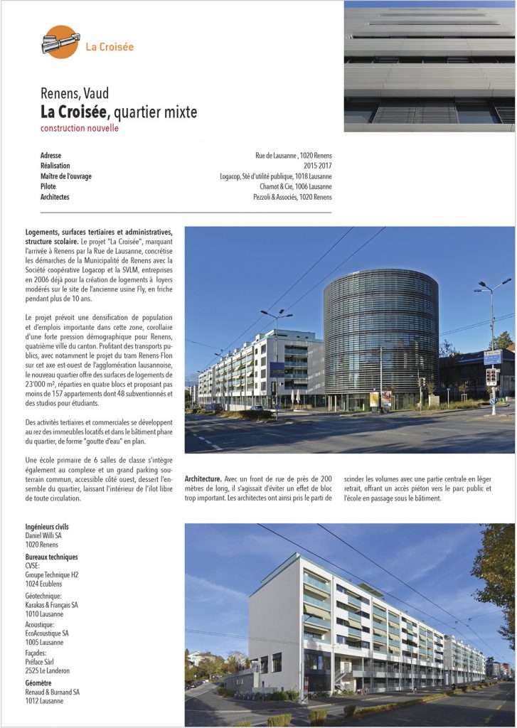 Renens 1020 Croisée magazine architecture projet