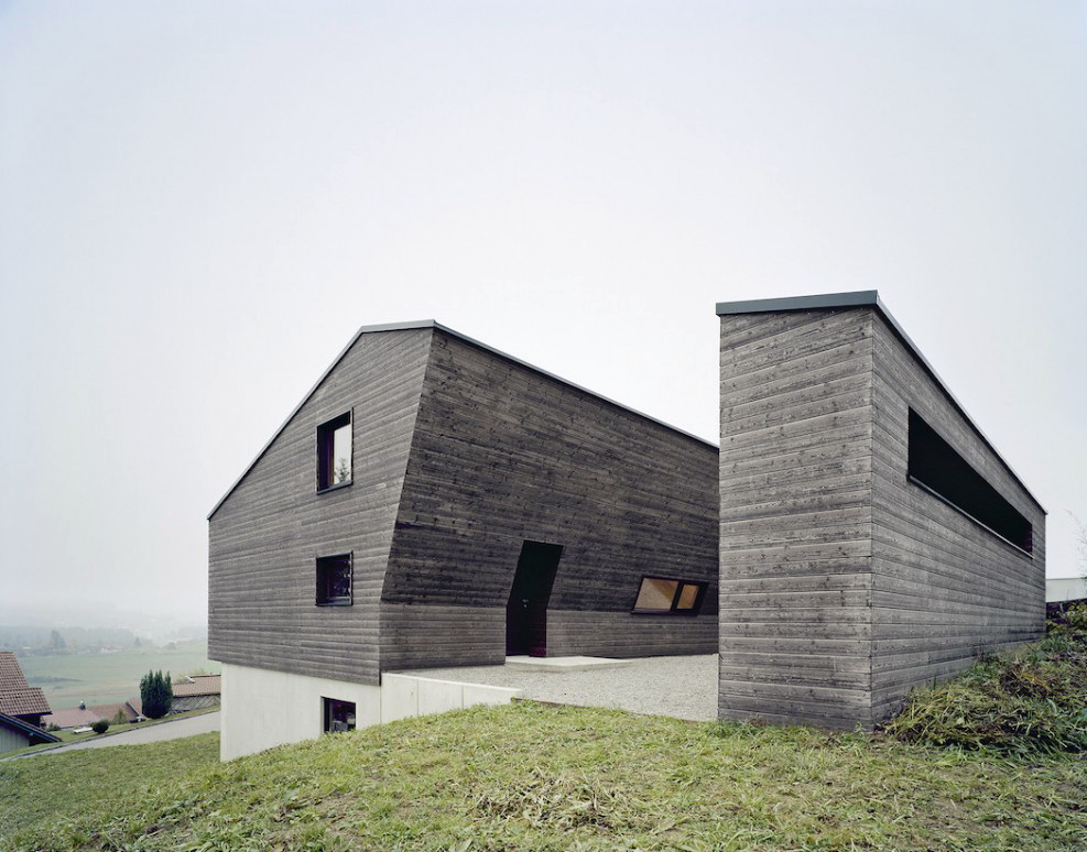 maison bois-béton chalet moderne