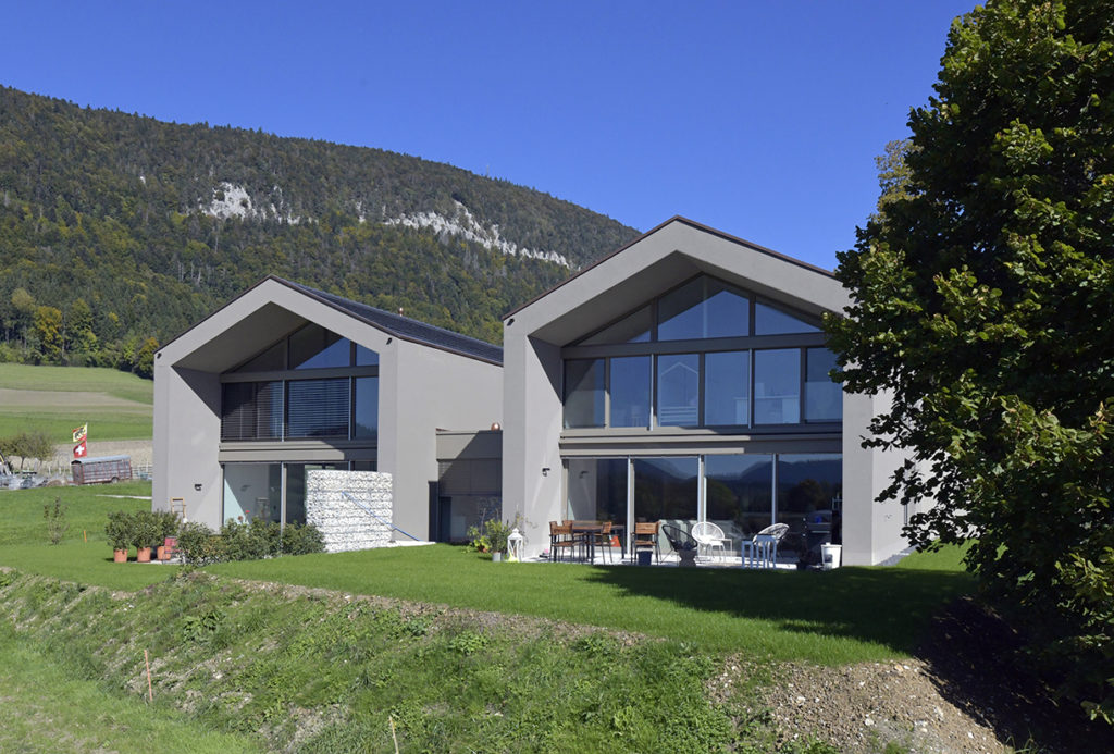 Villa moderne habitat design Jura par kwsa architectes