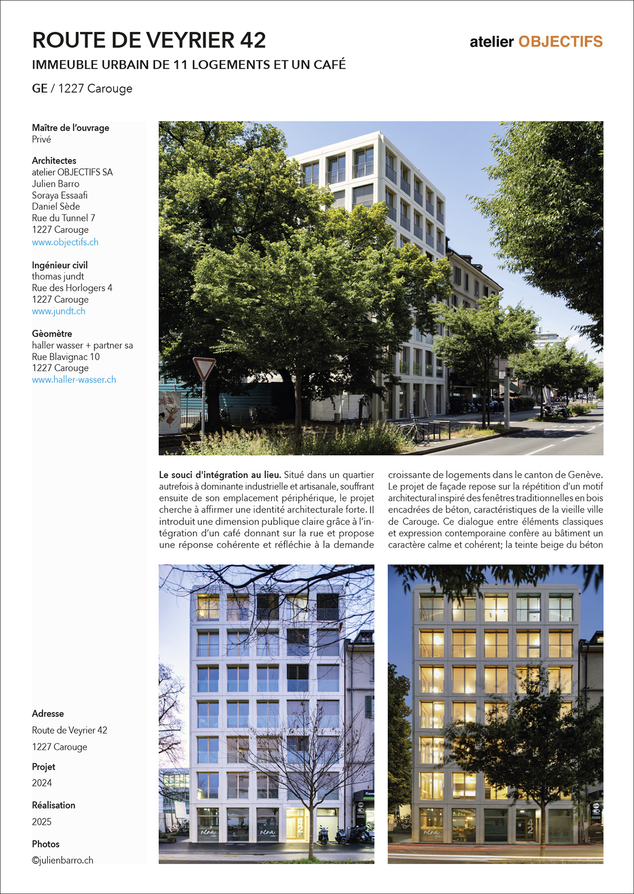 veyrier 42 immeuble locatif atelier objectifs